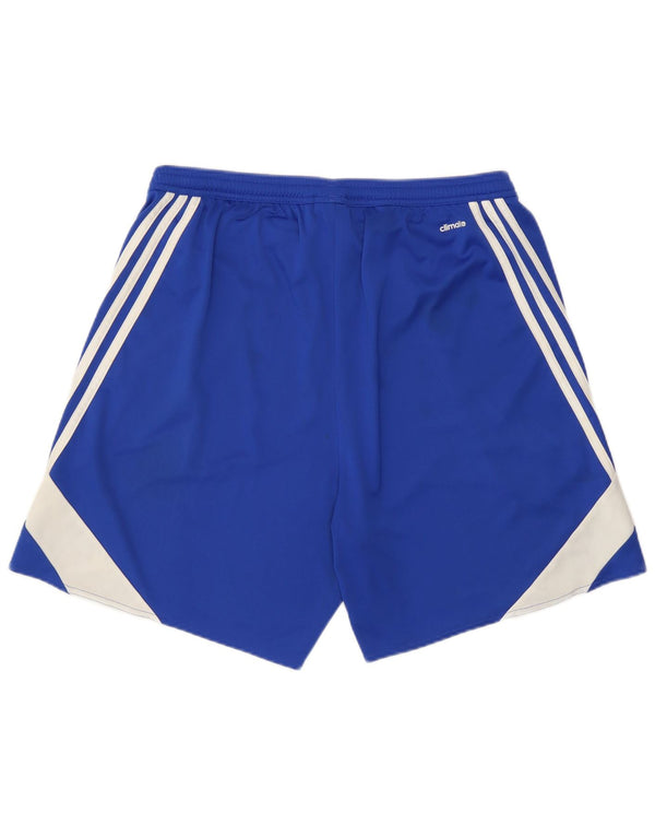 Adidas Mens Climalite Sport Shorts Large Blue Colourblock Polyester