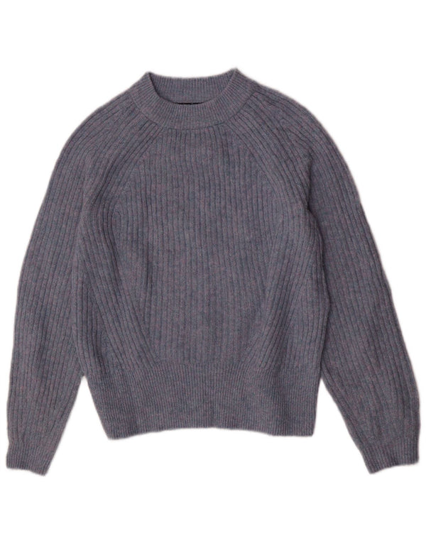 Marks & Spencer Womens Oversized Boat Neck Jumper Sweater UK 10 Small Blue