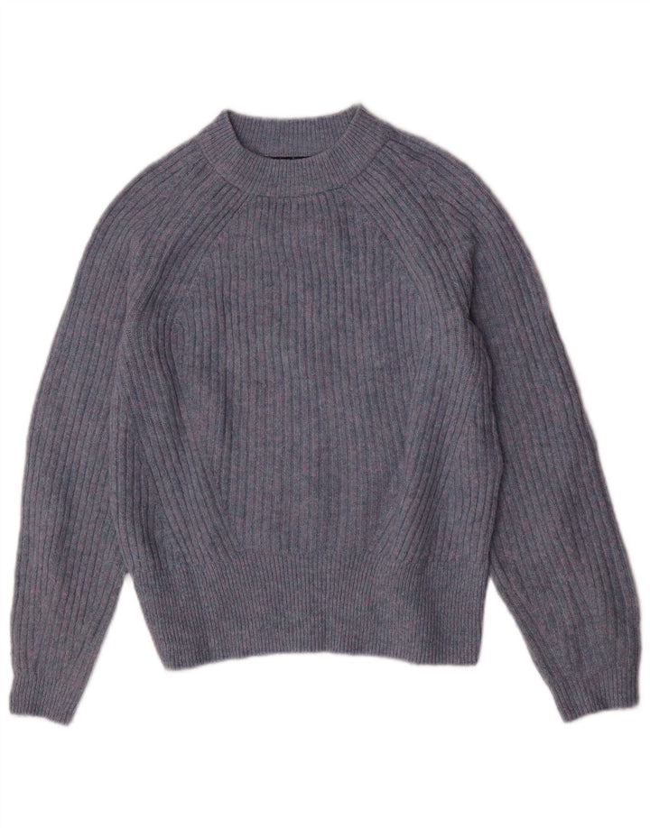 Marks & Spencer Womens Oversized Boat Neck Jumper Sweater UK 10 Small Blue