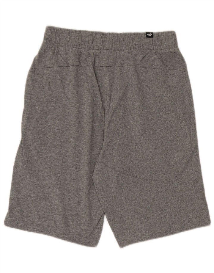 Puma Mens Sport Shorts Small  Grey Flecked Cotton