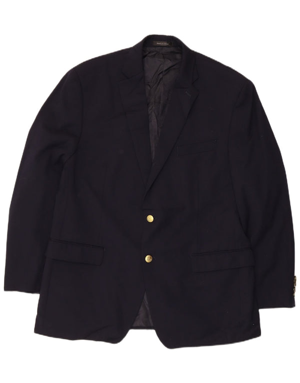 Chaps Mens 2 Button Blazer Jacket UK 38 Medium Navy Blue Wool