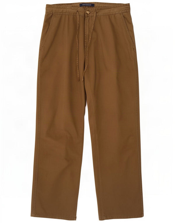 St. Bernard Womens Straight Chino Trousers UK 14 Large W32 L32 Brown Cotton