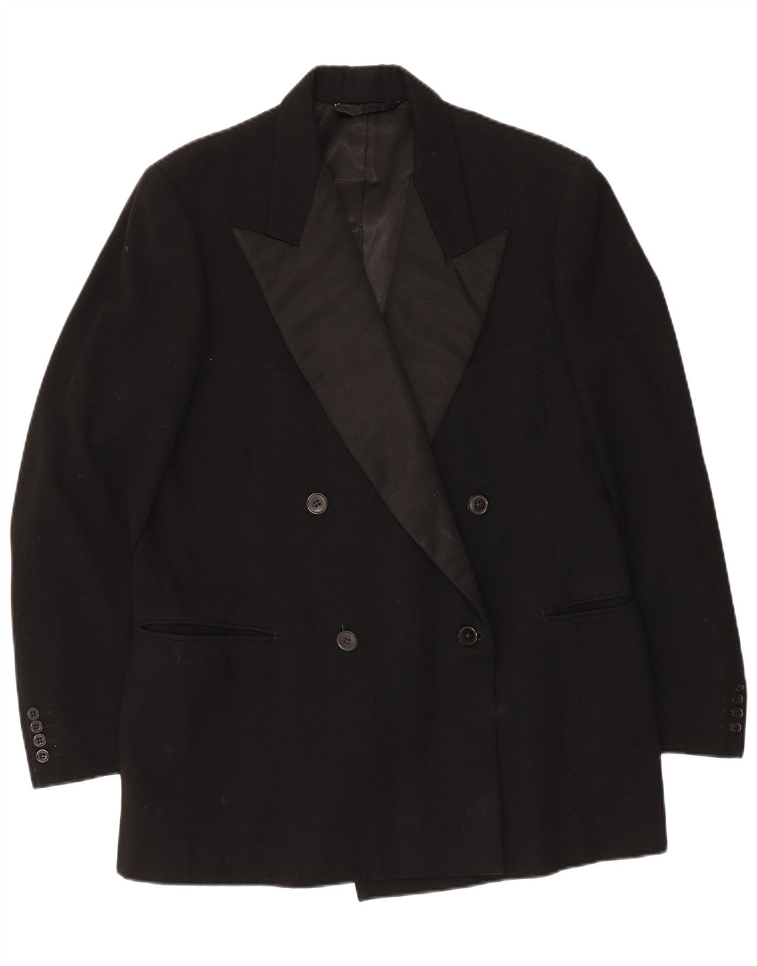 Burton Womens Double Breasted Oversized Blazer Jacket UK 6 XS Black