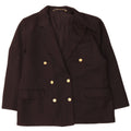 Marks & Spencer Womens Double Breasted Blazer Jacket UK 16 Large Black