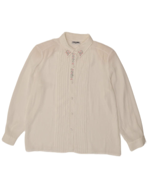 Alfred Dunner Womens See Through Shirt Blouse UK 14 Large White