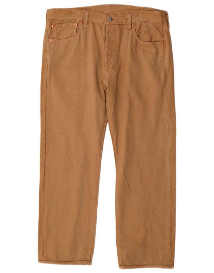 Levi's Mens 501 Straight Jeans W34 L27  Beige Cotton