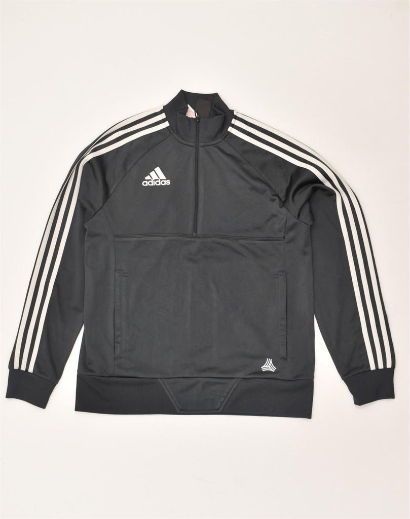 ADIDAS Boys Pullover Tracksuit Top 13-14 Years Grey Polyester | Vintage Adidas | Thrift | Second-Hand Adidas | Used Clothing | Messina Hembry 