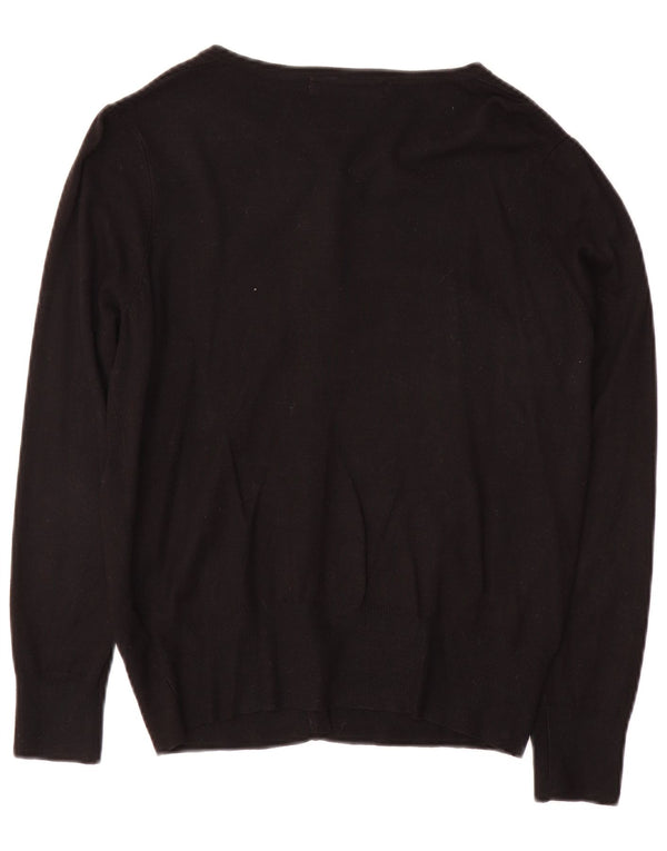 Marks & Spencer Womens Cardigan Sweater UK 14 Medium Black Viscose