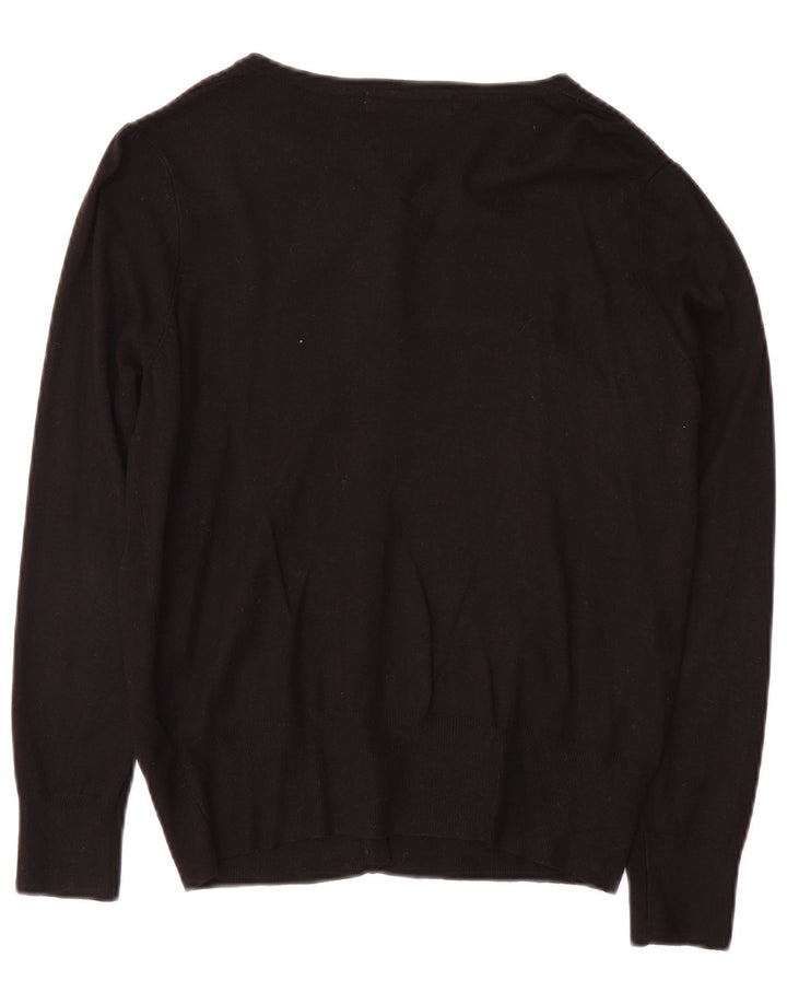 Marks & Spencer Womens Cardigan Sweater UK 14 Medium Black Viscose