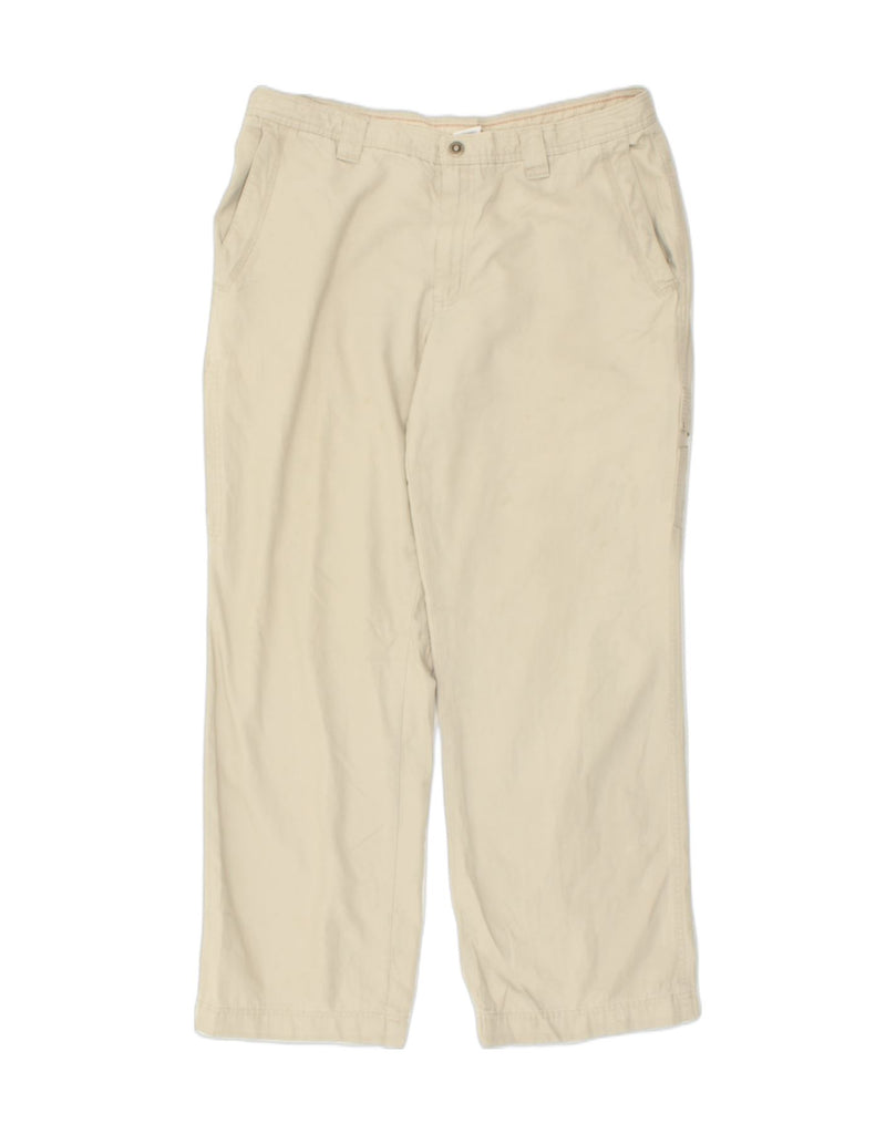 COLUMBIA Mens Straight Chino Trousers W38 L31  Beige Cotton | Vintage Columbia | Thrift | Second-Hand Columbia | Used Clothing | Messina Hembry 