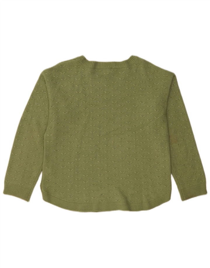 FAT FACE Womens Oversized Boat Neck Jumper Sweater UK 10 Small Green