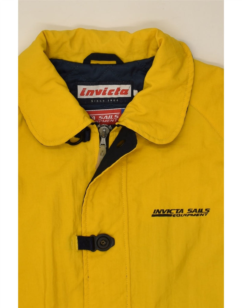 INVICTA Womens Duffle Jacket UK 22 3XL Yellow Polyamide | Vintage Invicta | Thrift | Second-Hand Invicta | Used Clothing | Messina Hembry 