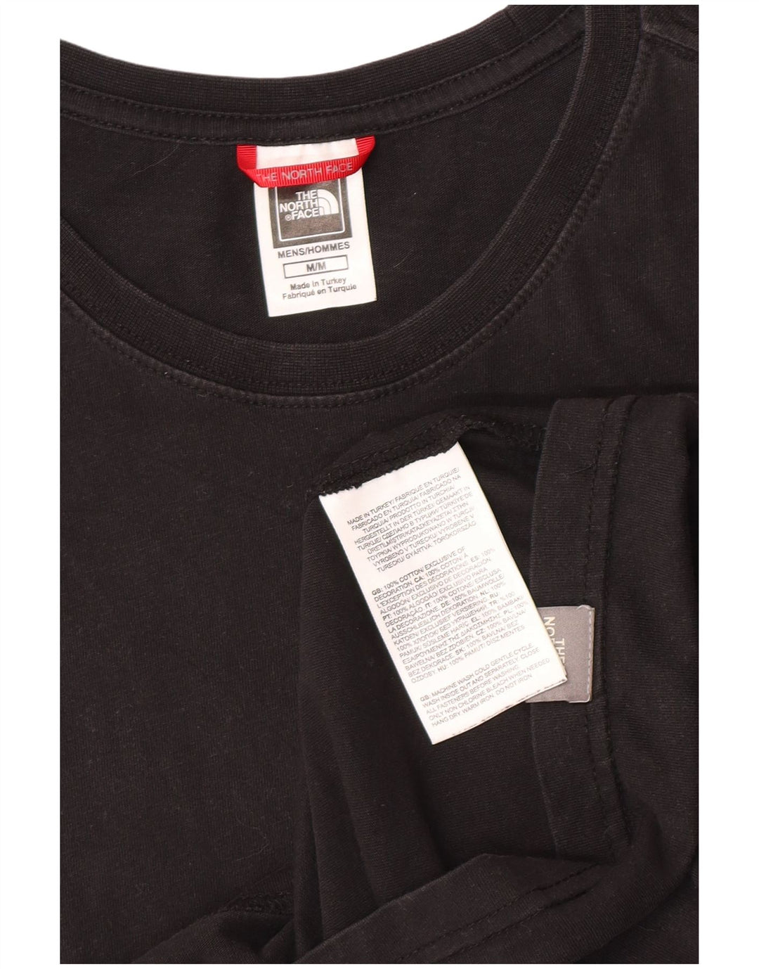The North Face Mens Graphic T-Shirt Top Medium Black Cotton