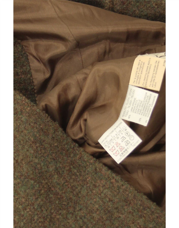 Max & Co. Womens Full Zip Blazer Jacket UK 8 Small Khaki Wool