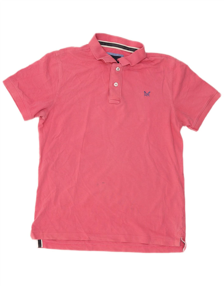Crew Clothing Mens Polo Shirt Medium Pink Cotton