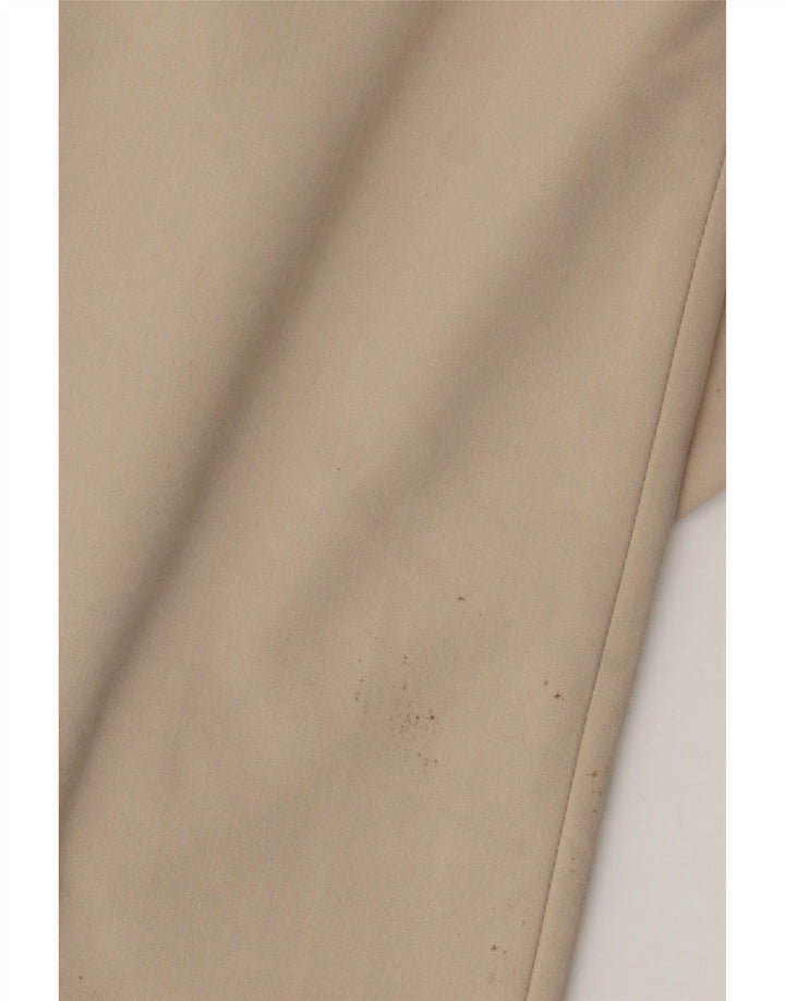 Monsoon Womens Straight Cropped Trousers UK 14 Medium W32 L24 Beige Cotton