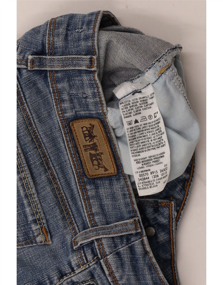 Levi's Womens 570 Denim Shorts W26 Small Blue Cotton