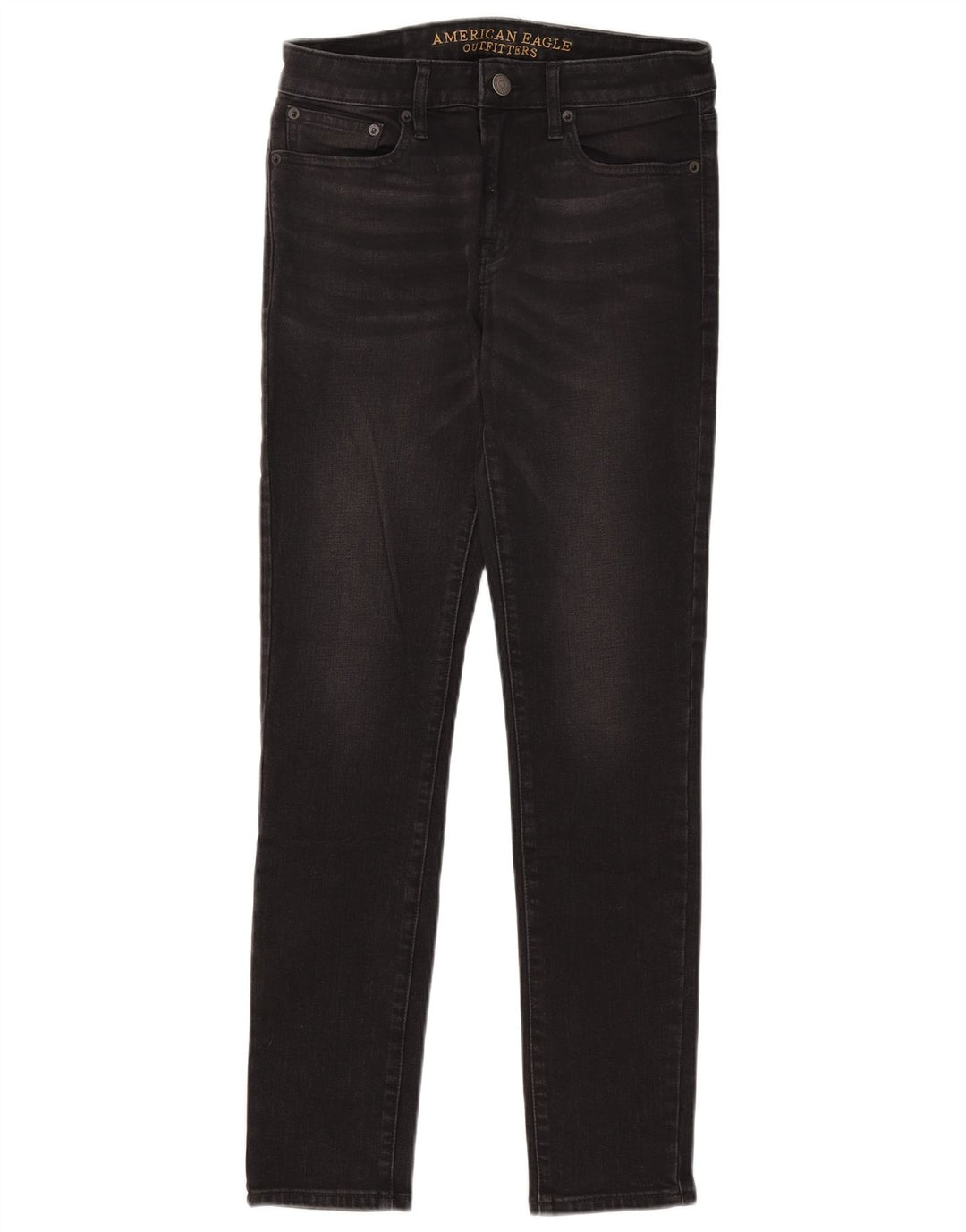 American Eagle Womens Skinny Jeans W30 L30 Black Cotton
