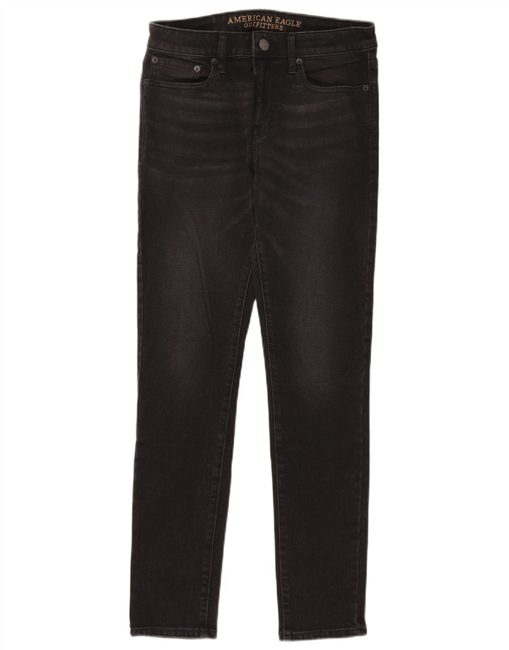 American Eagle Womens Skinny Jeans W30 L30 Black Cotton