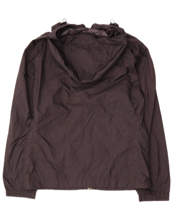 Uniqlo Womens Hooded Rain Jacket UK 10 Small Black Polyester