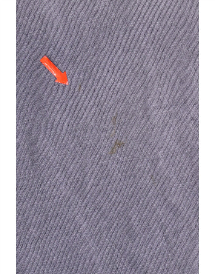 Weird Fish Mens Zip Neck Sweatshirt Jumper Medium Blue Cotton