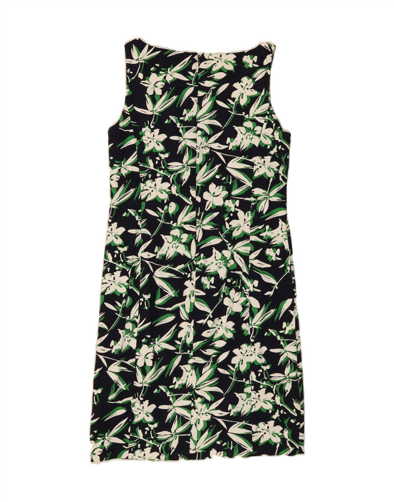 CHAPS Womens Sleeveless Sheath Dress US 10 Large Black Floral Cotton Vintage Chaps and Second-Hand Chaps from Messina Hembry 