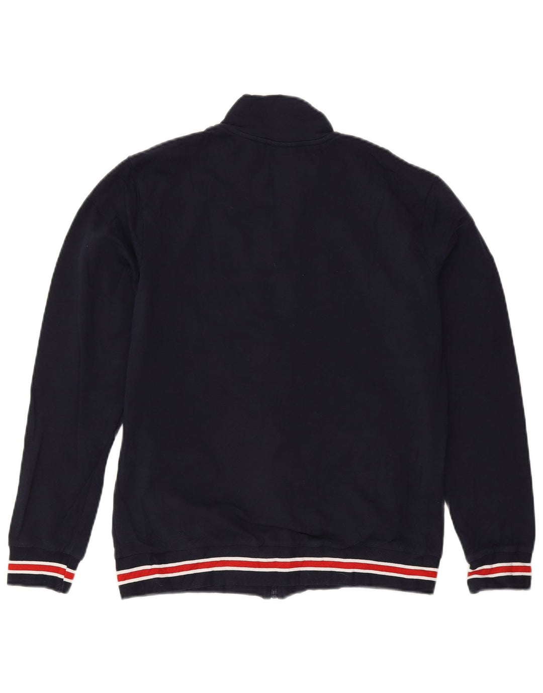 Fila Mens Tracksuit Top Jacket Medium Navy Blue Colourblock Cotton