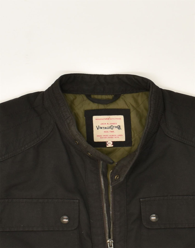 JACK & JONES Mens Utility Jacket UK 42 XL Brown Cotton | Vintage Jack & Jones | Thrift | Second-Hand Jack & Jones | Used Clothing | Messina Hembry 