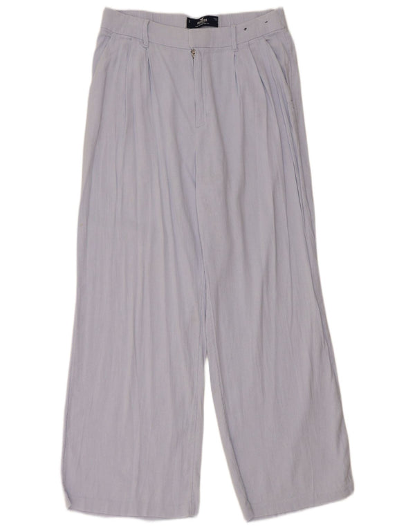 Hollister Womens High Waist Wide Leg Chino Trousers Large W32 L28 Blue