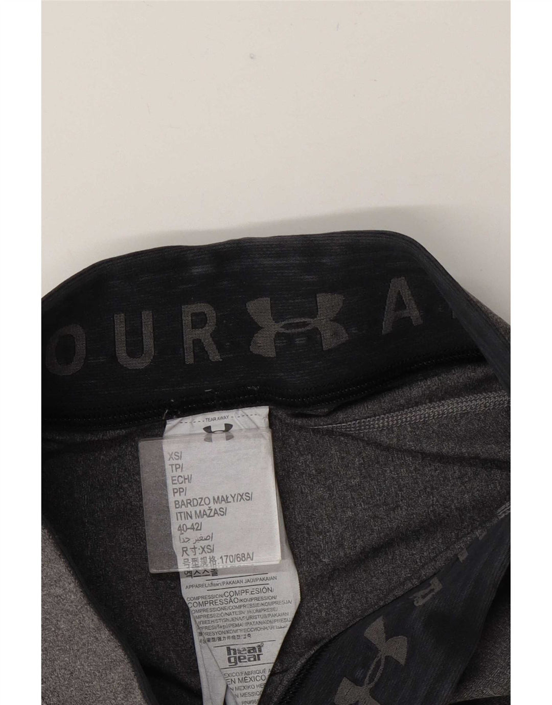 Under Armour Womens Crop Leggings UK 4 XS Grey Polyester