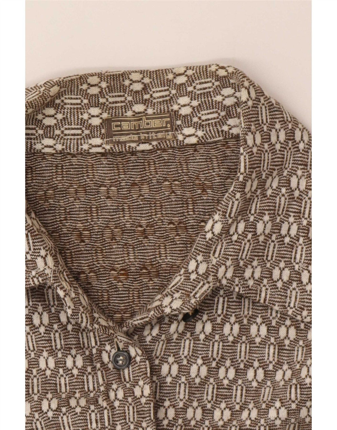 Camber Womens Flannel Shirt UK 16 Large Brown Geometric