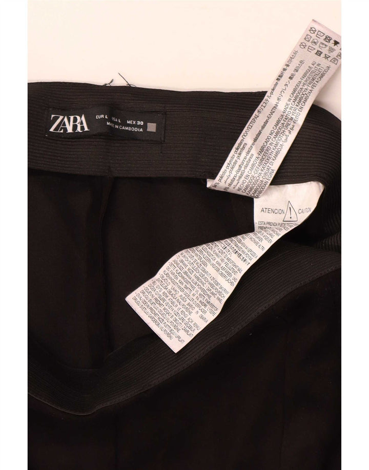 Zara Womens Leggings UK 14 Large  Black Polyester