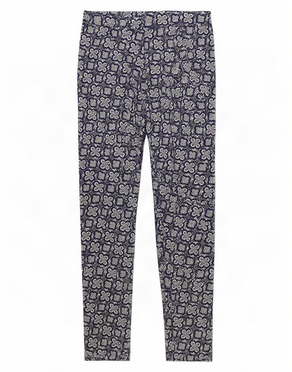 Marks & Spencer Womens Leggings UK 10 Small Blue Floral Viscose