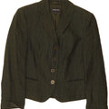 CLAUDIA STRATER Womens 4 Button Blazer Jacket EU 36 Small Green Linen Vintage Claudia Strater and Second-Hand Claudia Strater from Messina Hembry 