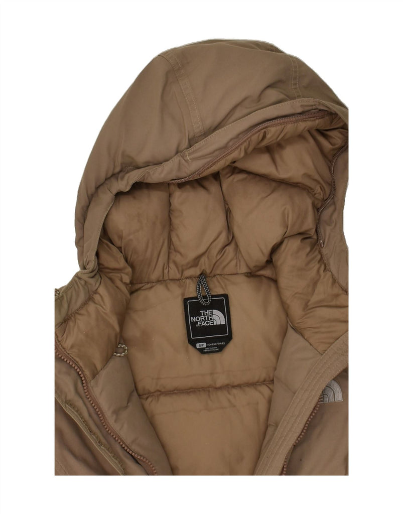 THE NORTH FACE Womens Hooded Padded Jacket UK 10 Small Brown Nylon | Vintage The North Face | Thrift | Second-Hand The North Face | Used Clothing | Messina Hembry 