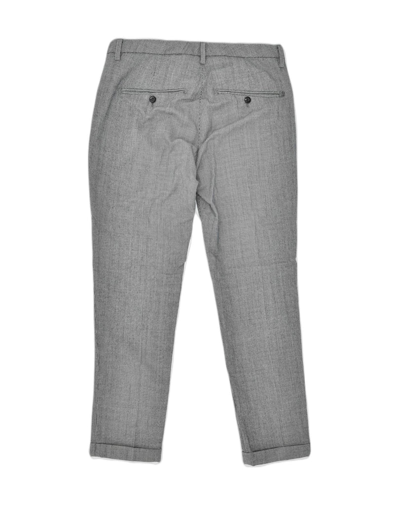 DONDUP Mens Slim Fit Casual Trousers W33 L31 Grey Check Wool | Vintage | Thrift | Second-Hand | Used Clothing | Messina Hembry 