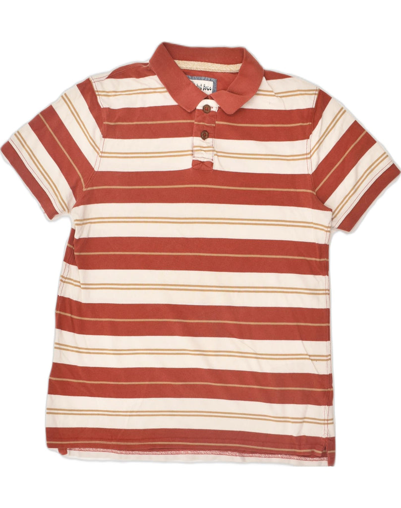 FAT FACE Mens Polo Shirt Medium Brown Striped Cotton | Vintage Fat Face | Thrift | Second-Hand Fat Face | Used Clothing | Messina Hembry 