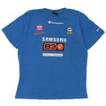 CHAMPION Mens Graphic T-Shirt Top Large Blue Cotton