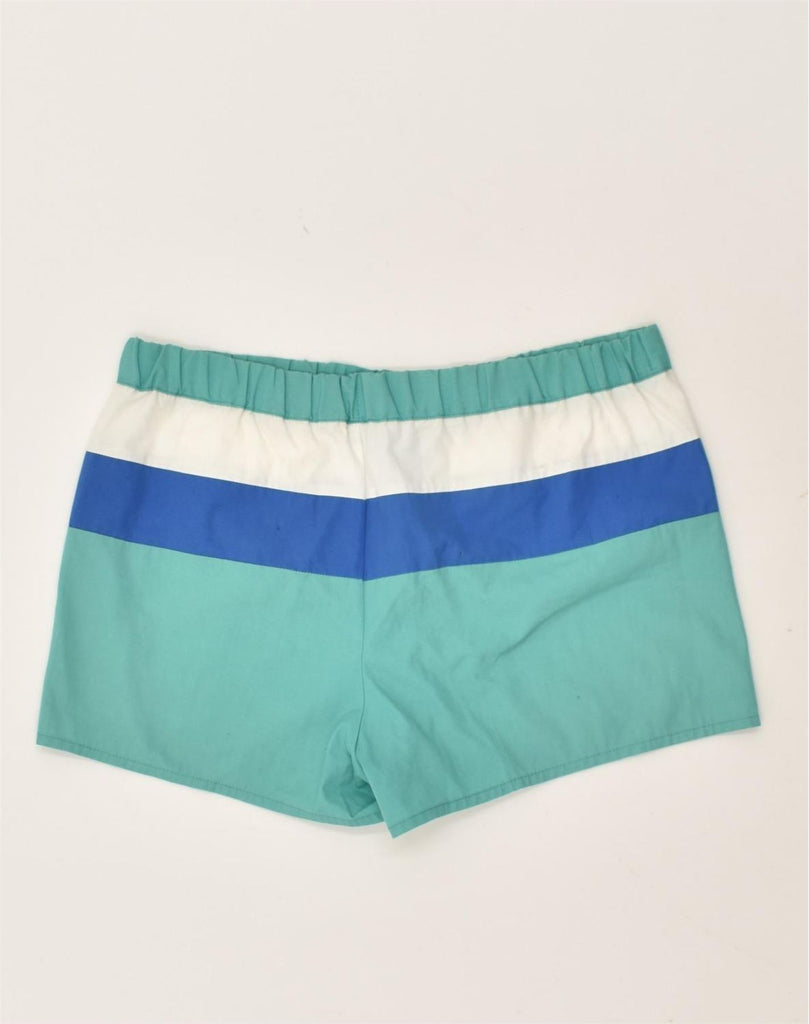 VINTAGE Mens Casual Shorts IT 46 Small W30 Turquoise Striped Cotton | Vintage Vintage | Thrift | Second-Hand Vintage | Used Clothing | Messina Hembry 