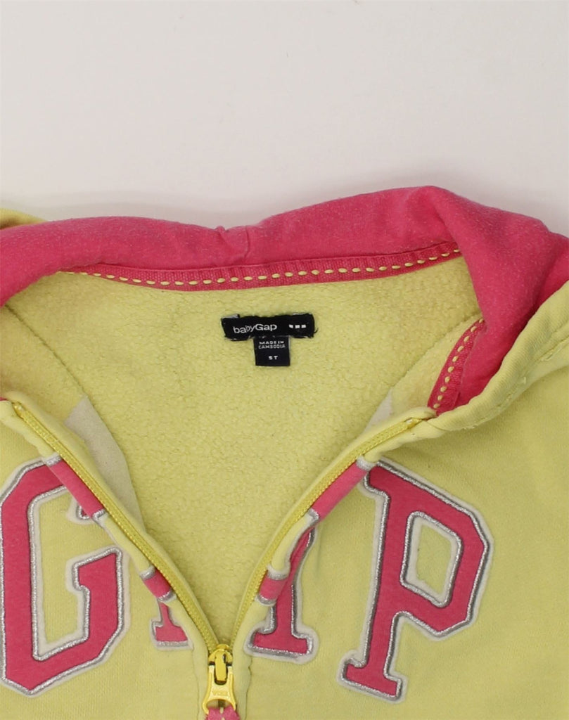 GAP Girls Graphic Zip Hoodie Sweater 4-5 Years Green Cotton | Vintage Gap | Thrift | Second-Hand Gap | Used Clothing | Messina Hembry 