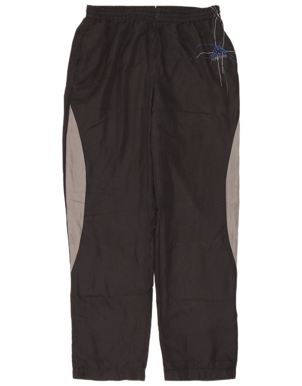 Kappa Mens Tracksuit Trousers Large Black Colourblock Polyester