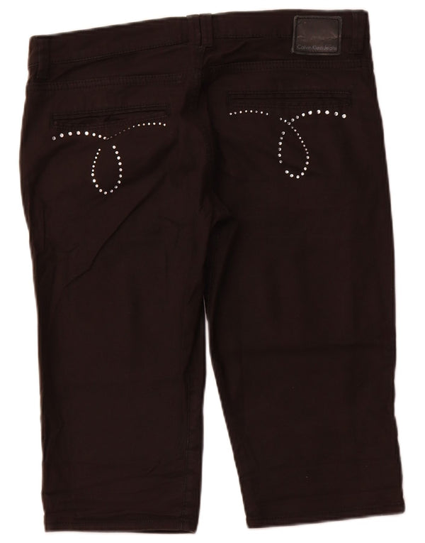 Calvin Klein Womens Bermuda Shorts W31 Medium  Brown Cotton