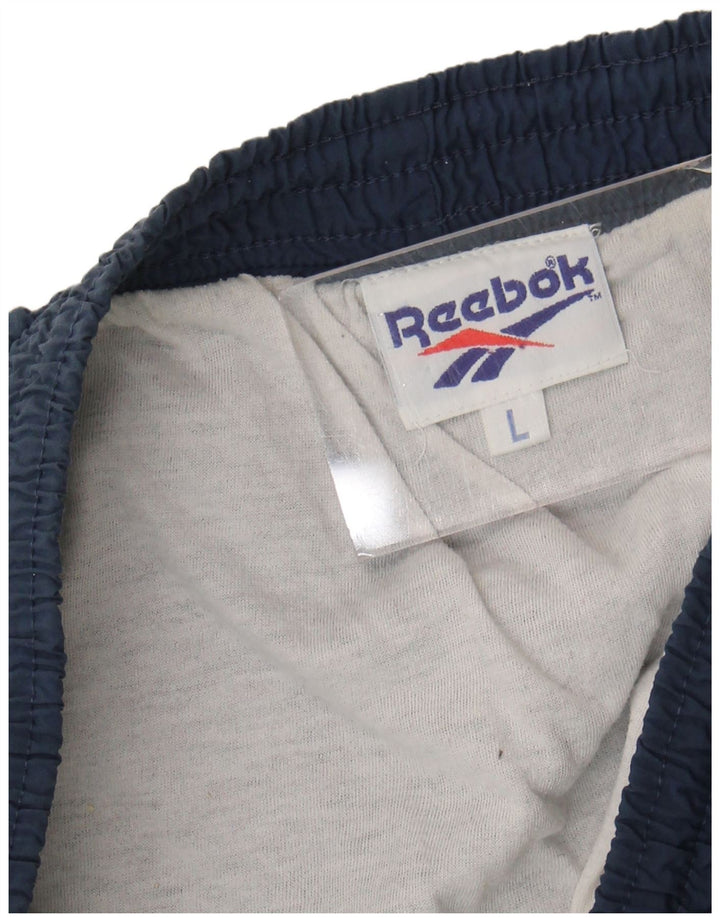 Reebok Mens Sport Shorts Large  Navy Blue Nylon