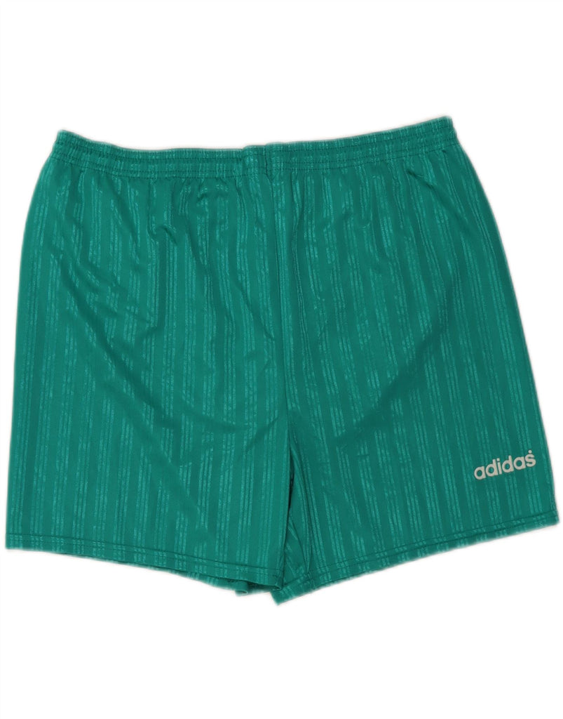 ADIDAS Mens Sport Shorts XL  Turquoise Striped Polyester Vintage Adidas and Second-Hand Adidas from Messina Hembry 