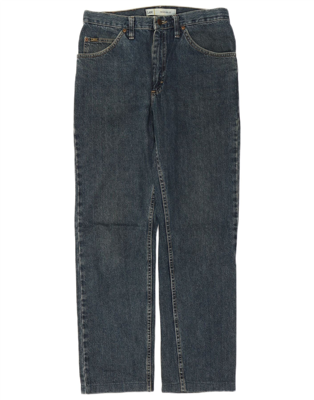 Lee Mens Regular Fit Straight Jeans W31 L31 Blue Cotton