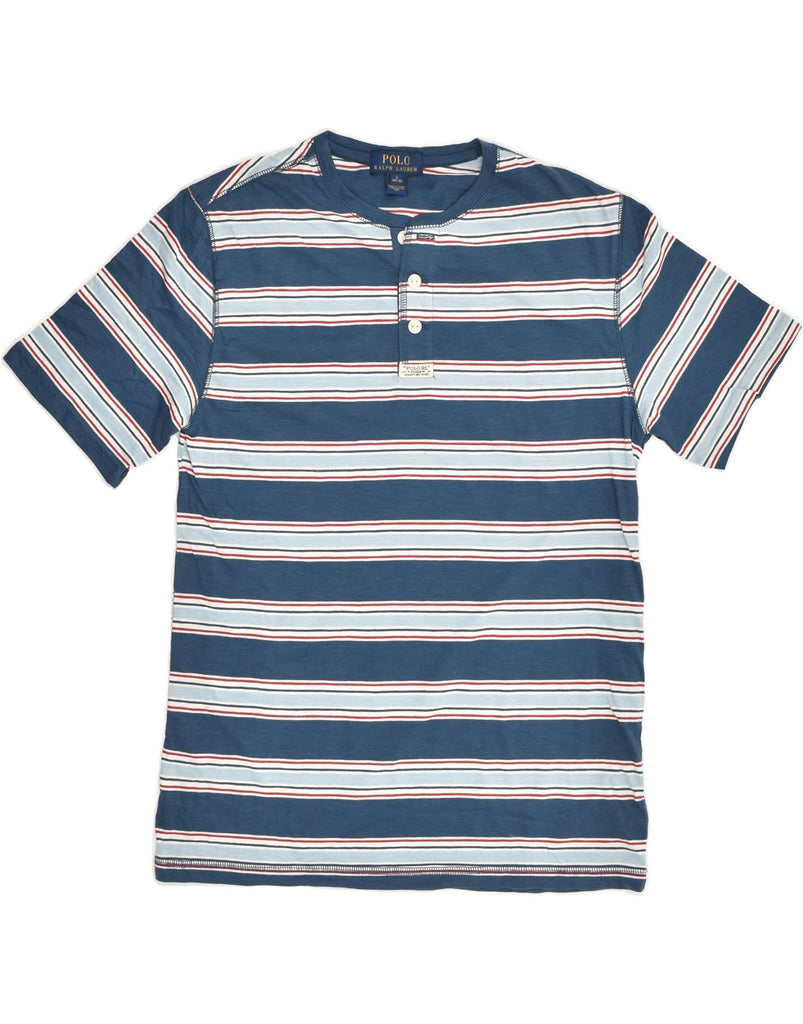 POLO RALPH LAUREN Boys T-Shirt Top 14-15 Years Large Blue Striped Cotton | Vintage Polo Ralph Lauren | Thrift | Second-Hand Polo Ralph Lauren | Used Clothing | Messina Hembry 