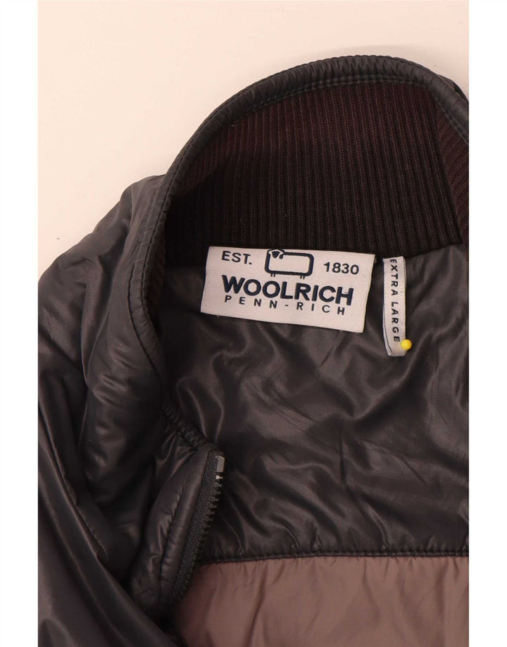 Woolrich Mens Penn-Rich Bomber Jacket UK 42 XL Grey Nylon