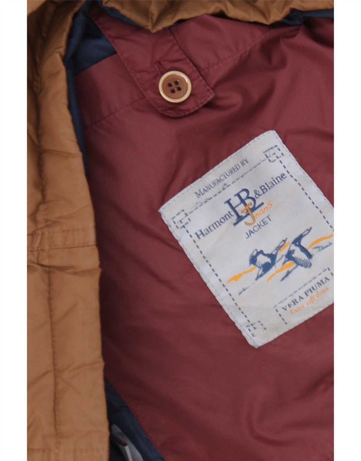 Harmont & Blaine Mens Hooded Padded Jacket UK 38 Medium Brown