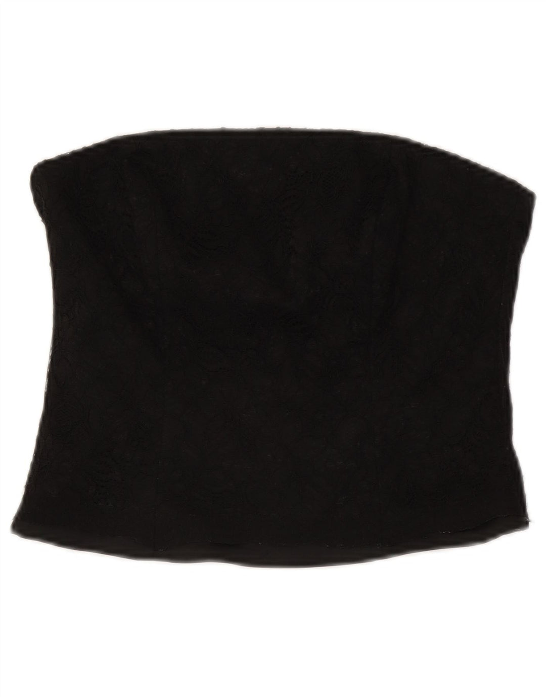 COAST Womens Crop Strapless Top UK 12 Medium  Black Acetate