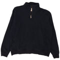Marks & Spencer Mens Zip Neck Sweatshirt Jumper XL Navy Blue Cotton